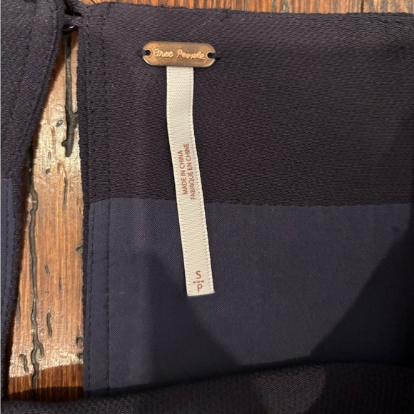 Free People Some Like It Hot Split Sleeve Navy Dress W/ Pockets Sz Small - Picture 7 of 9